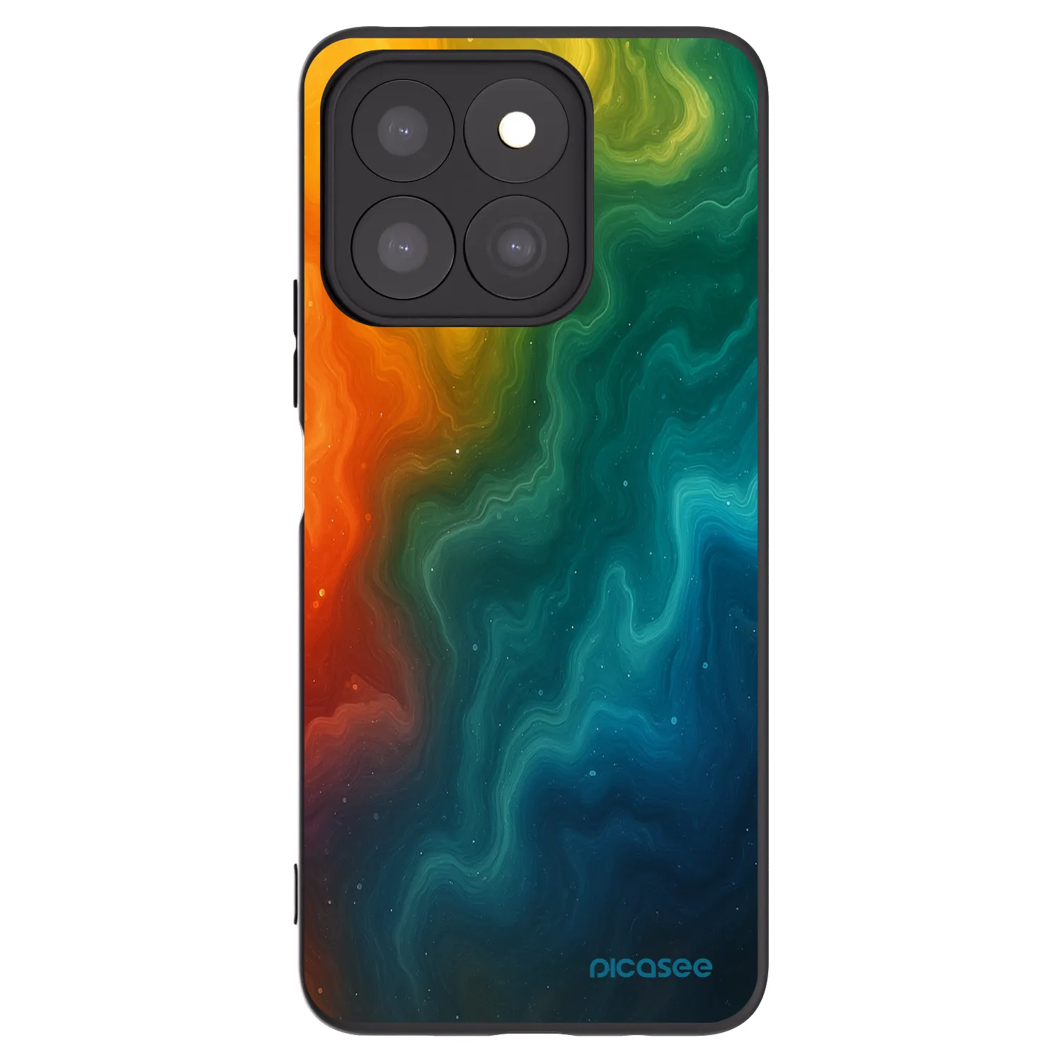 Picasee silikonowe czarne etui na Honor X8c - Solar