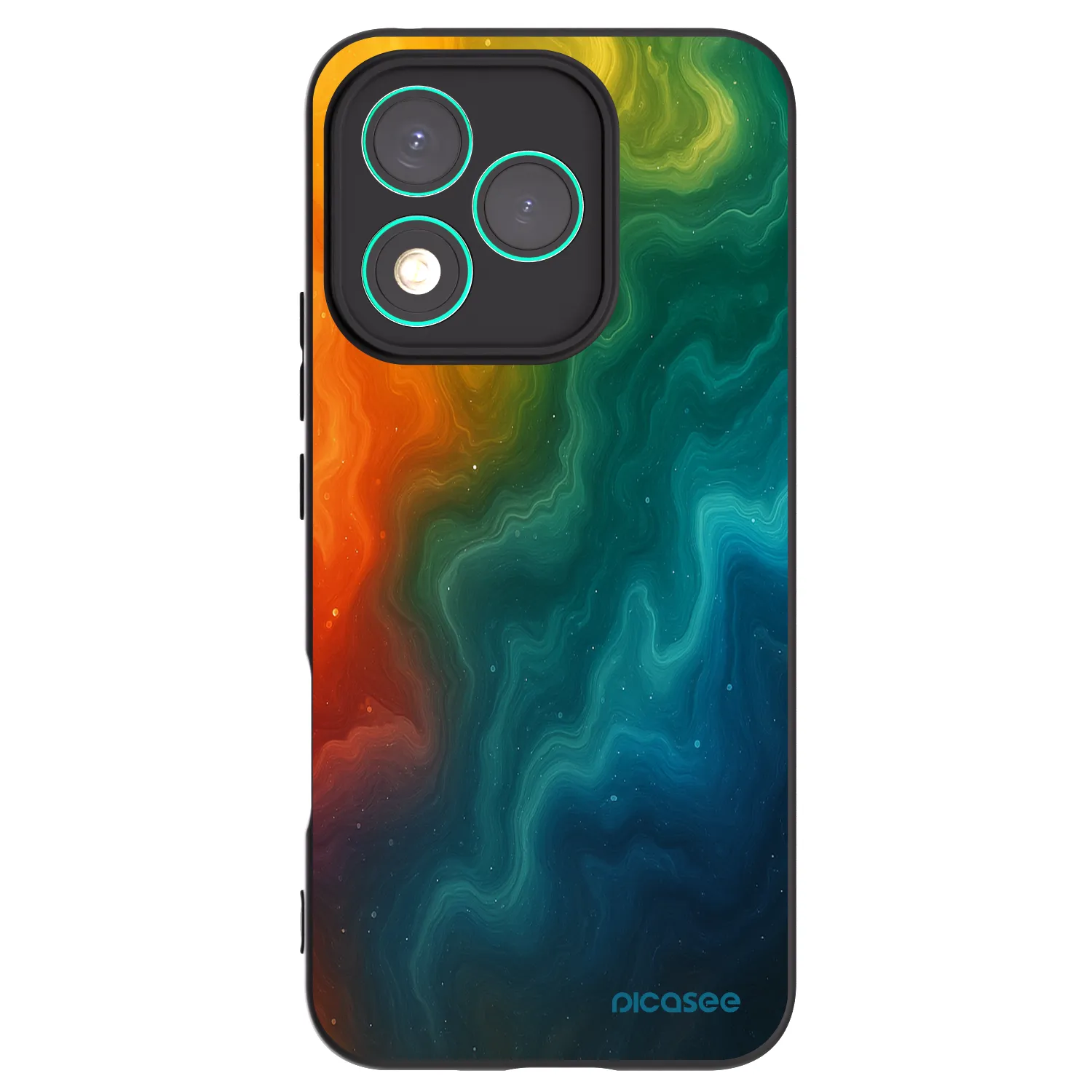 Picasee silikonowe czarne etui na Honor 400 Lite 5G - Solar