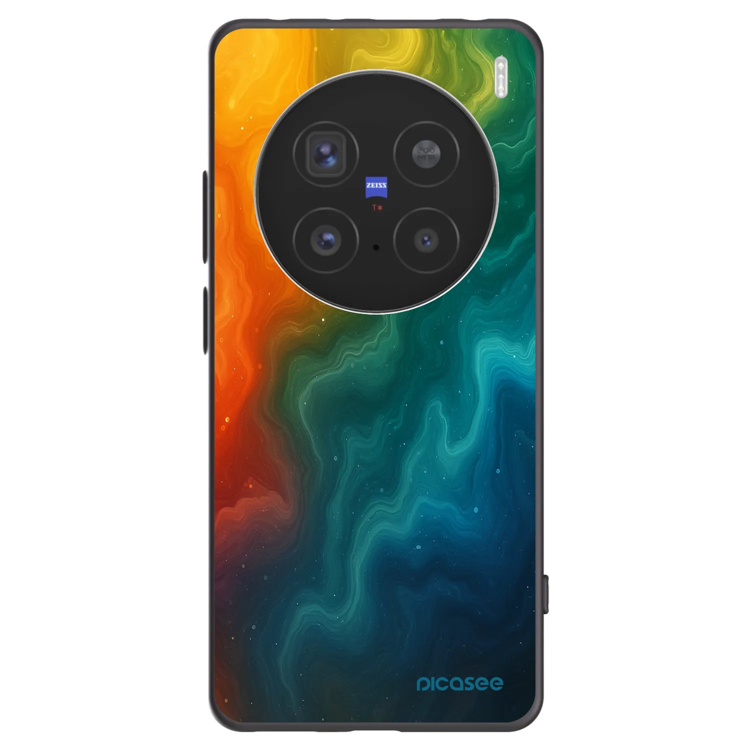 Picasee silikonowe czarne etui na Vivo X200 Pro - Solar