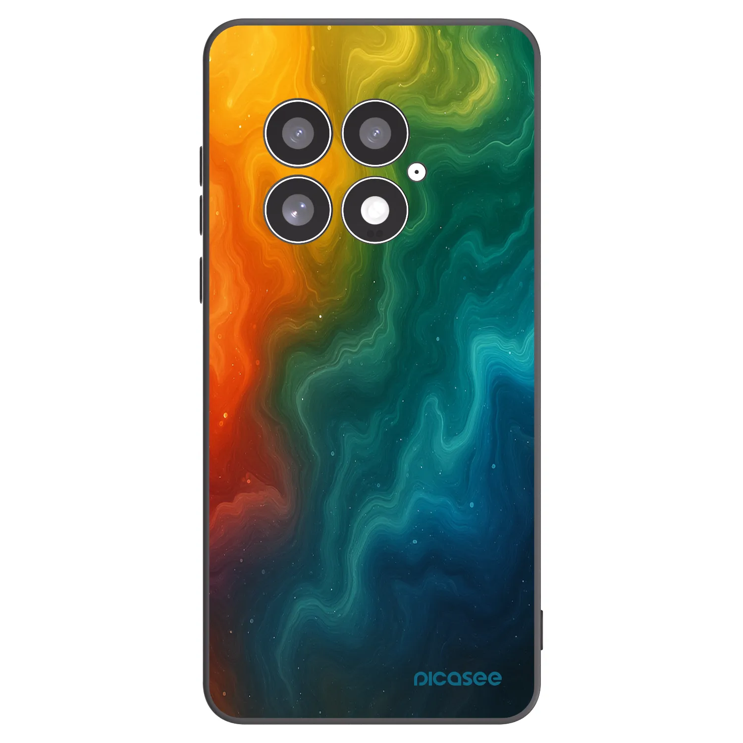 Picasee silikonowe czarne etui na OnePlus 13 5G - Solar