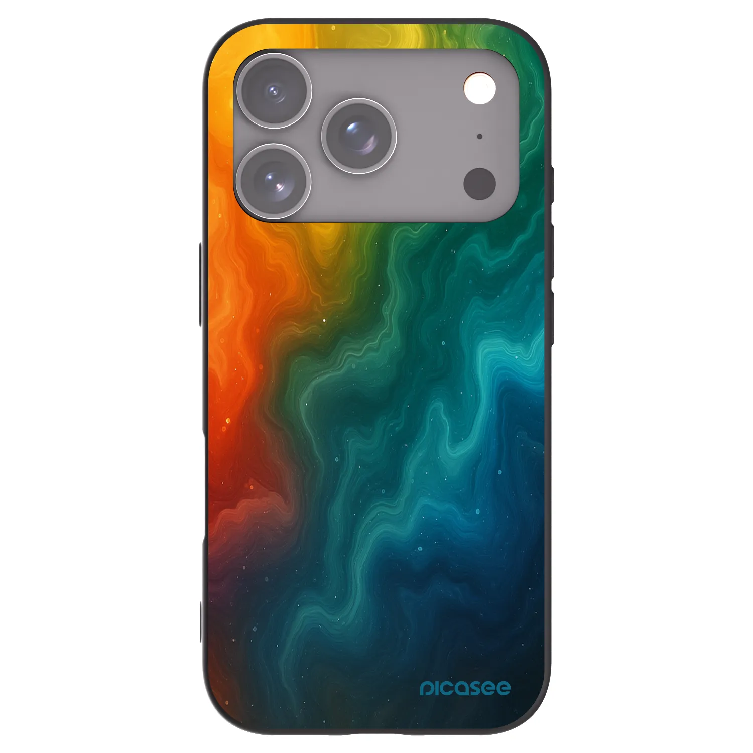 Picasee silikonowe czarne etui na Apple iPhone 17 Pro - Solar