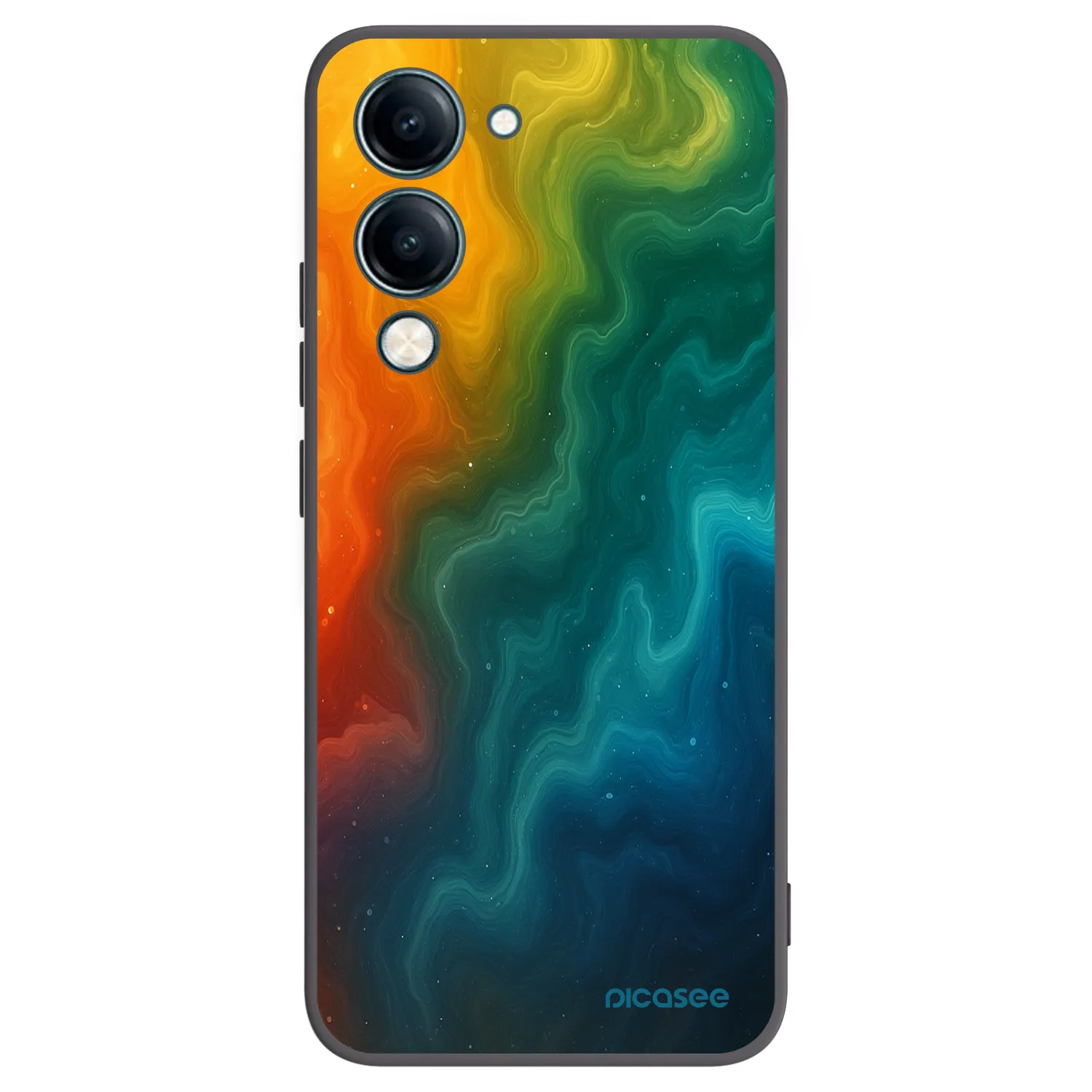 Picasee silikonowe czarne etui na Vivo Y29s 5G - Solar