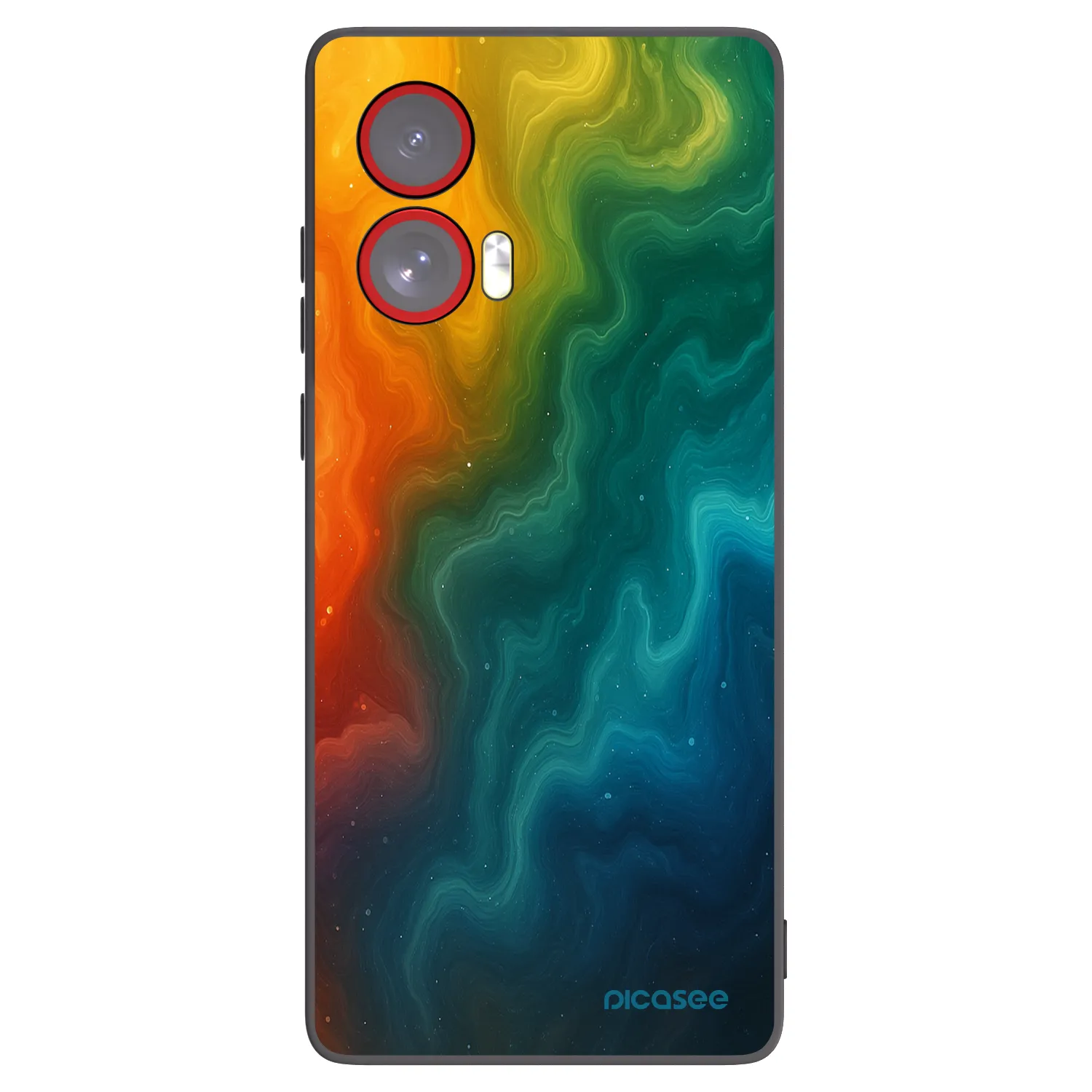 Picasee silikonowe czarne etui na Motorola Edge 50 Fusion - Solar