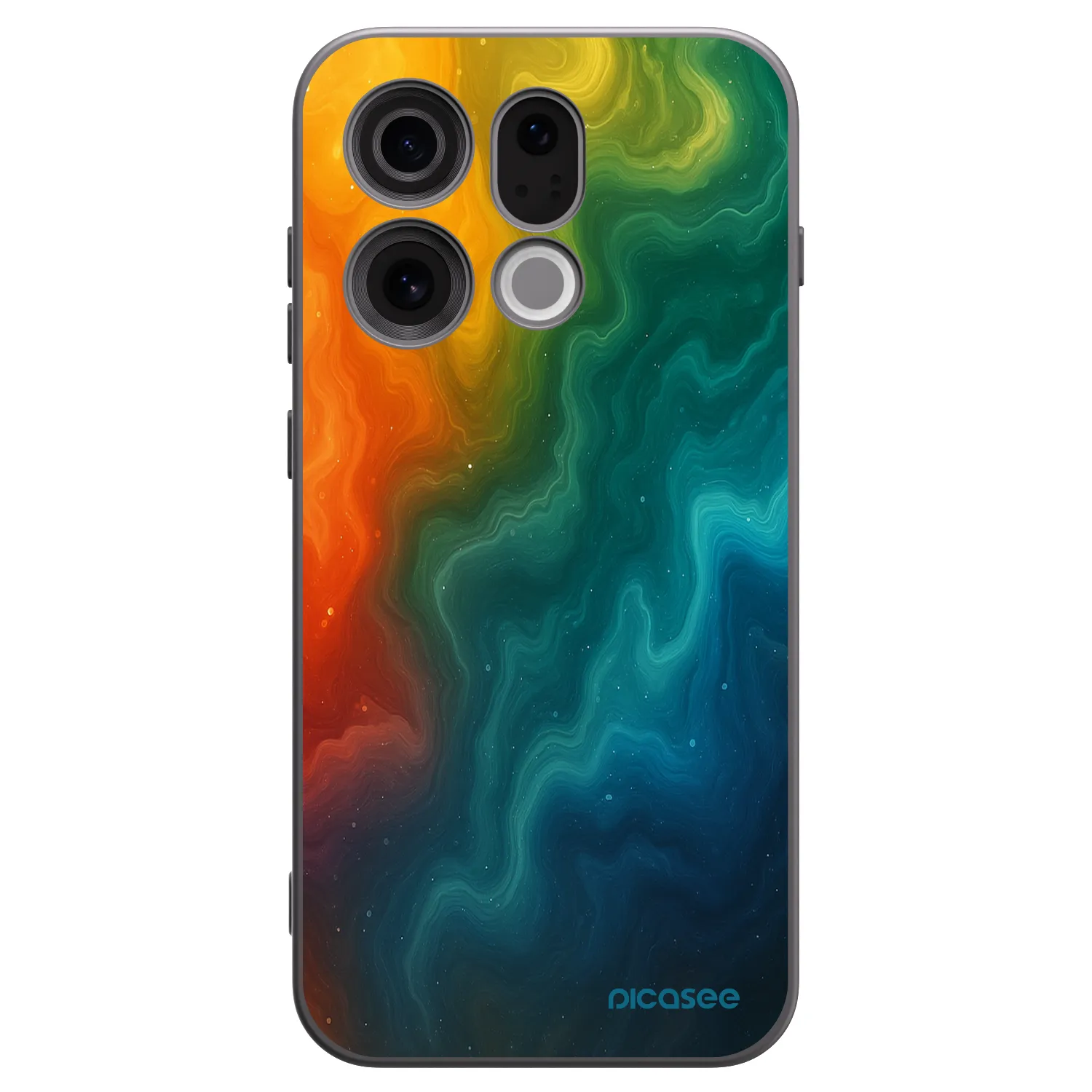 Picasee silikonowe czarne etui na OPPO Find X9 - Solar