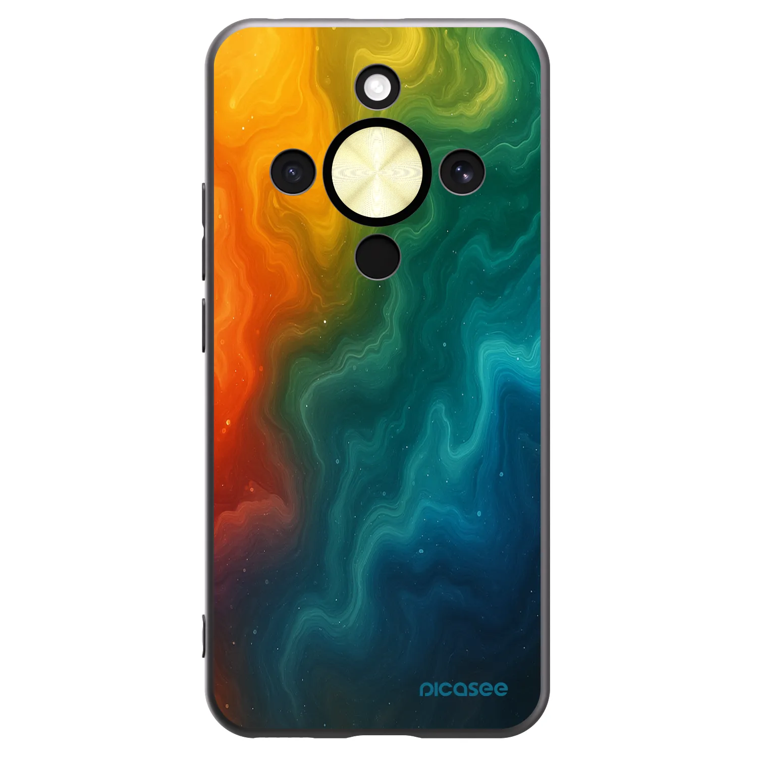 Picasee silikonowe czarne etui na Honor Magic8 Lite 5G - Solar