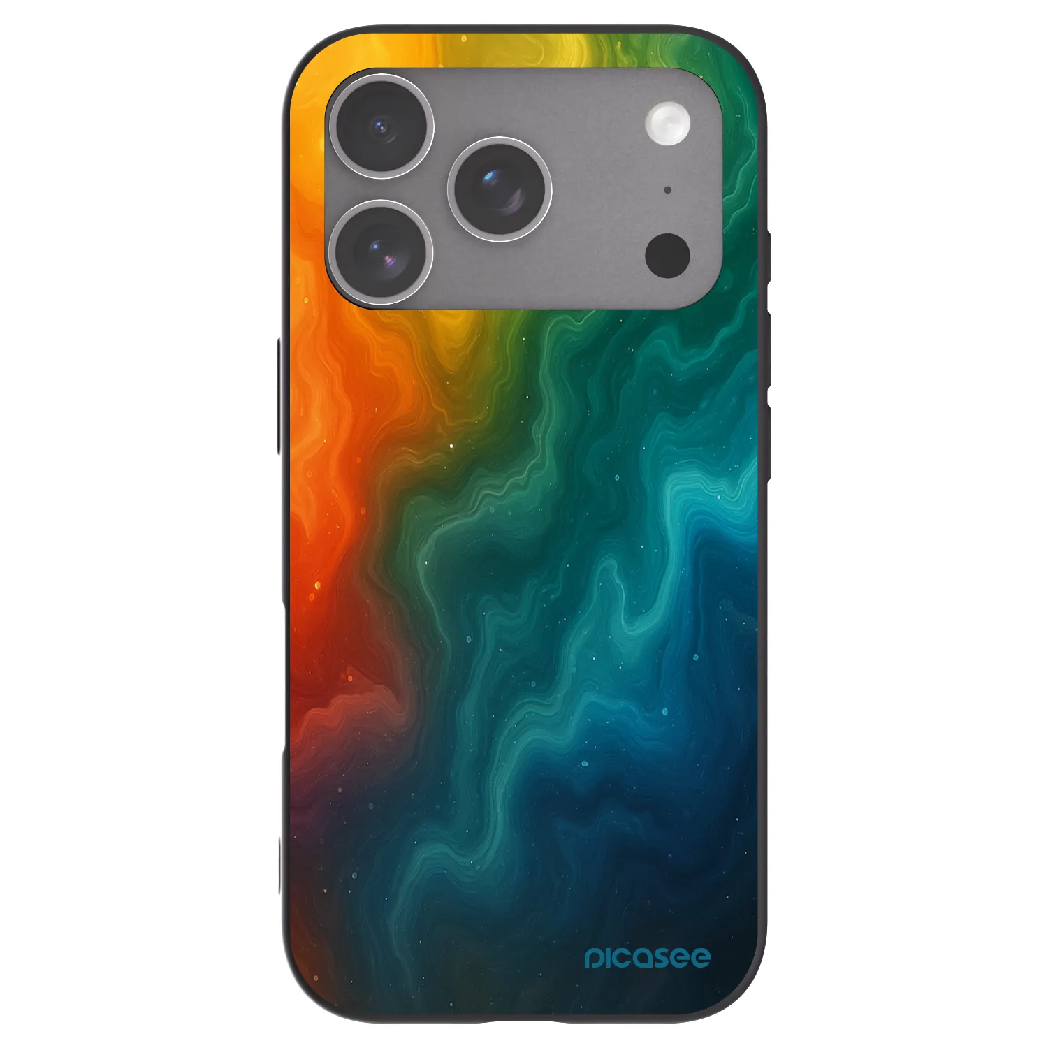 Picasee silikonowe czarne etui na Apple iPhone 18 Pro - Solar