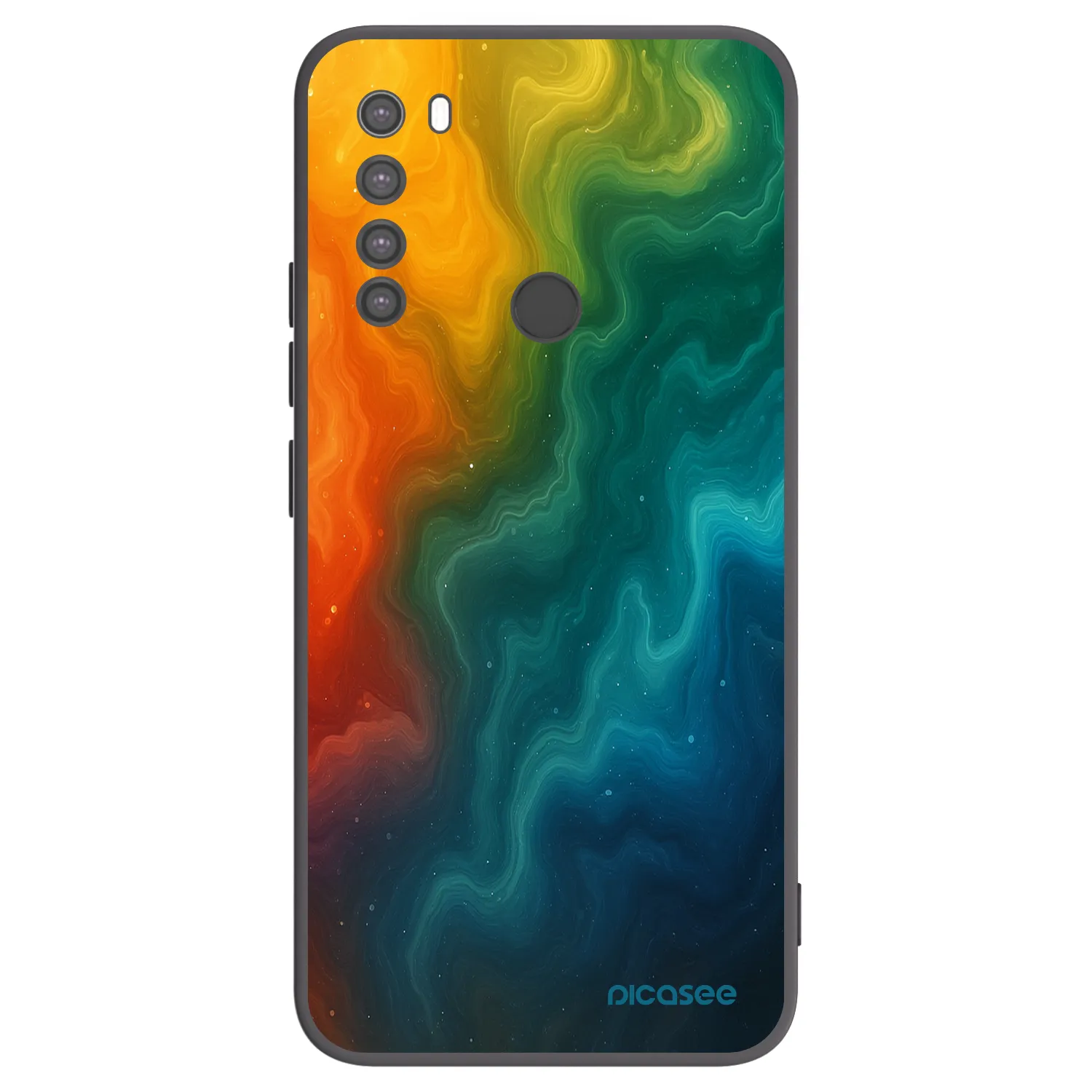 Picasee silikonowe czarne etui na Xiaomi Redmi Note 8 - Solar