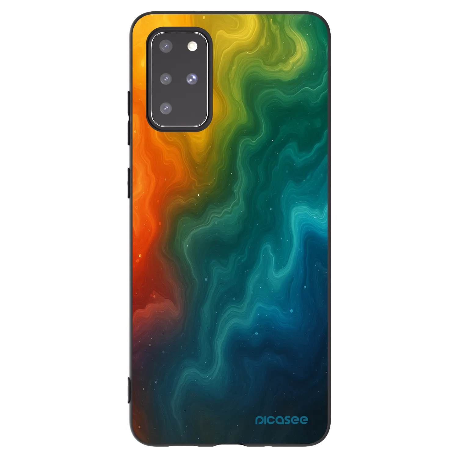 Picasee silikonowe czarne etui na Samsung Galaxy S20+ G985F - Solar