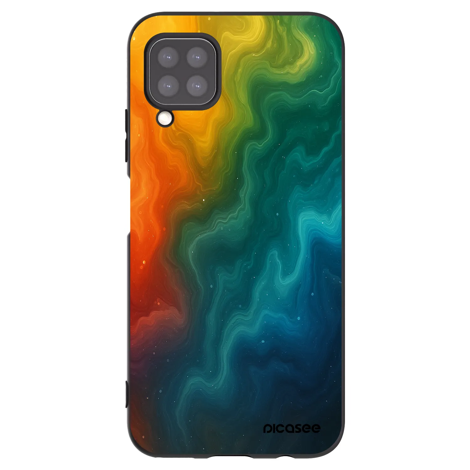 Picasee silikonowe czarne etui na Huawei P40 Lite - Solar