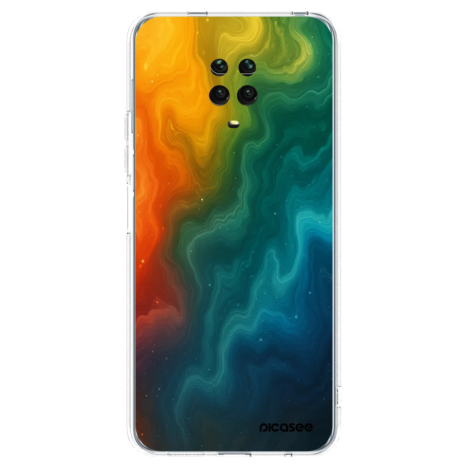 Picasee silikonowe przeźroczyste etui na Xiaomi Redmi Note 9S - Solar