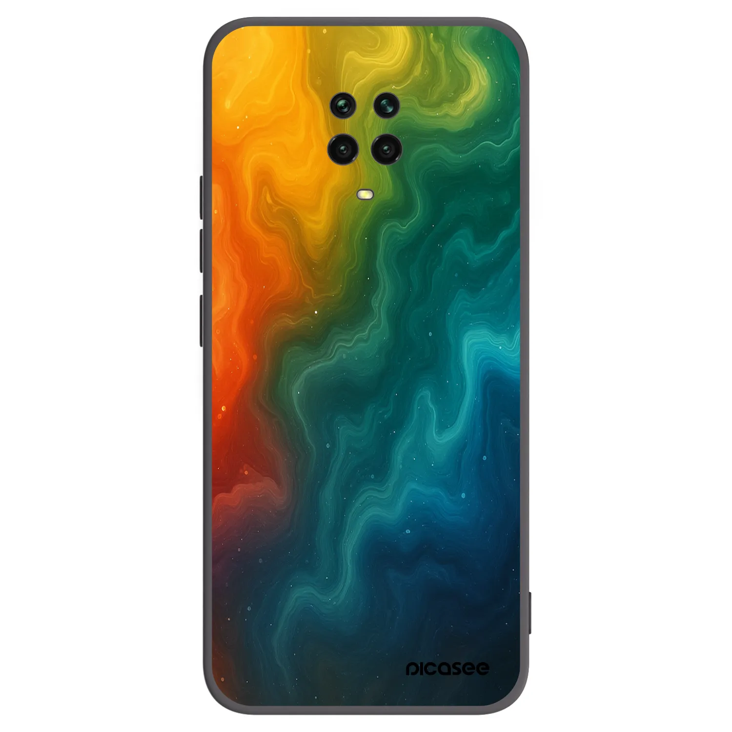 Picasee silikonowe czarne etui na Xiaomi Redmi Note 9S - Solar