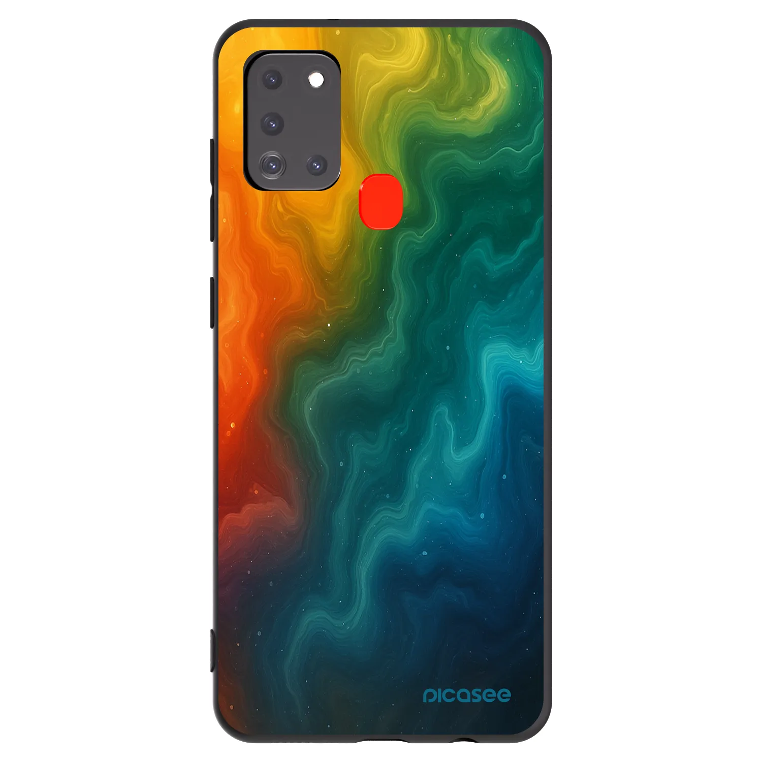 Picasee silikonowe czarne etui na Samsung Galaxy A21s - Solar