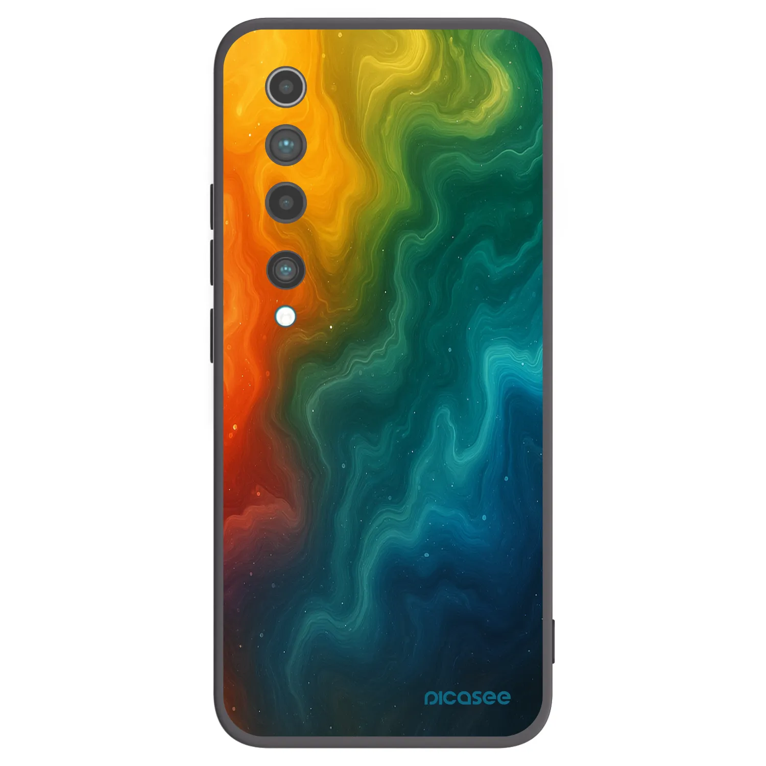 Picasee silikonowe czarne etui na Xiaomi Mi 10 - Solar