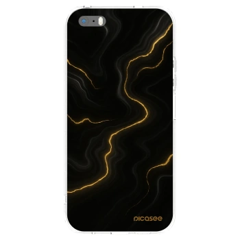 Picasee silikonowe przeźroczyste etui na Apple iPhone 5/5S/SE - Thunder