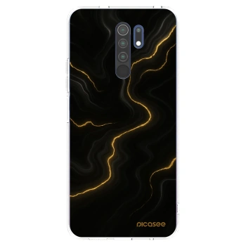 Picasee silikonowe przeźroczyste etui na Xiaomi Redmi 9 - Thunder