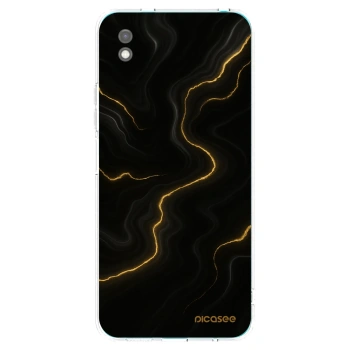 Picasee silikonowe czarne etui na Xiaomi Redmi 9A - Thunder