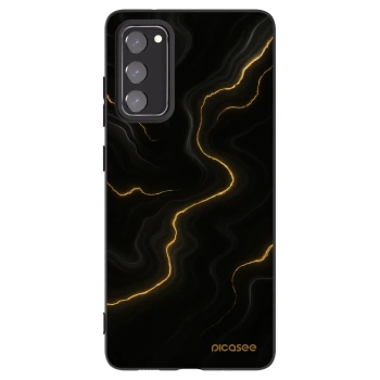 Picasee silikonowe czarne etui na Samsung Galaxy S20 FE - Thunder