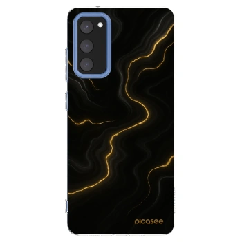 Picasee silikonowe przeźroczyste etui na Samsung Galaxy S20 FE - Thunder