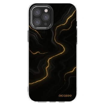 Picasee silikonowe przeźroczyste etui na Apple iPhone 12 Pro Max - Thunder