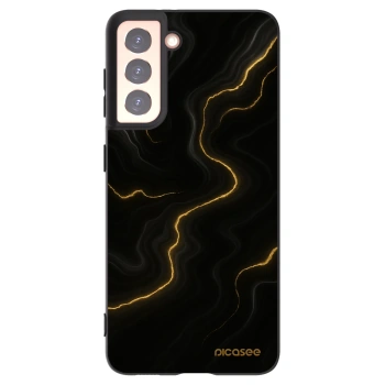 Picasee silikonowe czarne etui na Samsung Galaxy S21 5G G991B - Thunder
