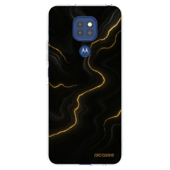 Picasee silikonowe przeźroczyste etui na Motorola Moto G9 Play - Thunder