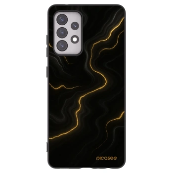 Picasee silikonowe czarne etui na Samsung Galaxy A52 5G A525F - Thunder