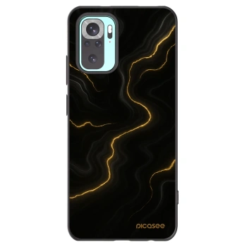Picasee silikonowe czarne etui na Xiaomi Redmi Note 10 Pro - Thunder