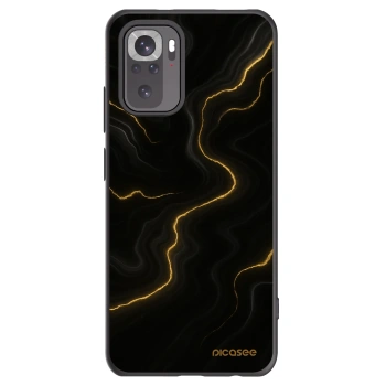 Picasee silikonowe czarne etui na Xiaomi Redmi Note 10S - Thunder