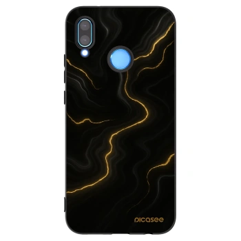 Picasee silikonowe czarne etui na Huawei P20 Lite - Thunder