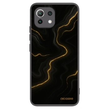 Picasee silikonowe czarne etui na Xiaomi Mi 11 Lite - Thunder