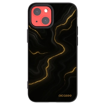 Picasee silikonowe czarne etui na Apple iPhone 13 mini - Thunder