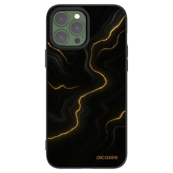 Picasee silikonowe czarne etui na Apple iPhone 13 Pro Max - Thunder