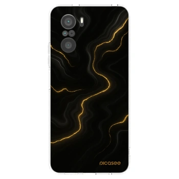 Picasee silikonowe przeźroczyste etui na Xiaomi Poco F3 - Thunder