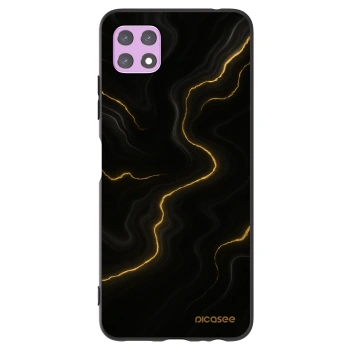 Picasee silikonowe czarne etui na Samsung Galaxy A22 A226B 5G - Thunder