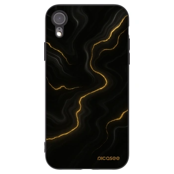 Picasee silikonowe czarne etui na Apple iPhone XR - Thunder