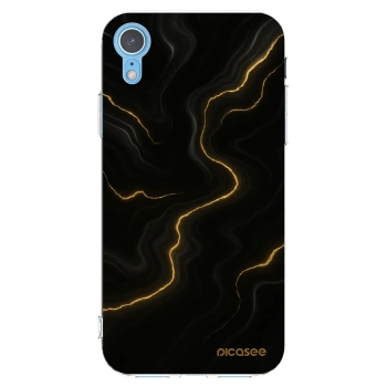 Picasee silikonowe przeźroczyste etui na Apple iPhone XR - Thunder