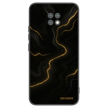Picasee silikonowe czarne etui na Xiaomi Redmi Note 9T - Thunder