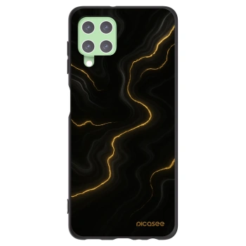 Picasee silikonowe czarne etui na Samsung Galaxy A22 A225F 4G - Thunder