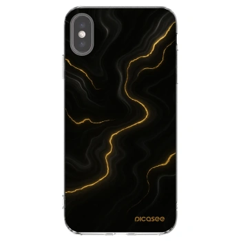 Picasee silikonowe przeźroczyste etui na Apple iPhone XS Max - Thunder