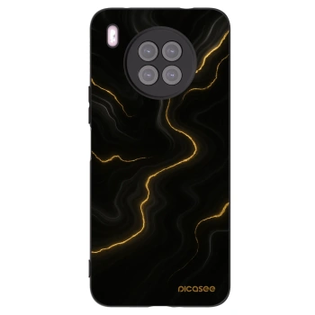 Picasee silikonowe czarne etui na Huawei Nova 8i - Thunder