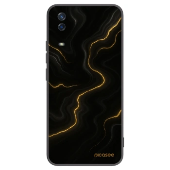 Picasee silikonowe czarne etui na Vivo Y11s - Thunder