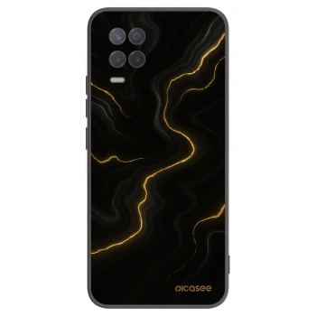 Picasee silikonowe czarne etui na Realme 8 5G - Thunder