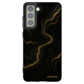 Picasee silikonowe czarne etui na Samsung Galaxy S21 FE 5G - Thunder