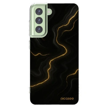 Picasee silikonowe przeźroczyste etui na Samsung Galaxy S21 FE 5G - Thunder