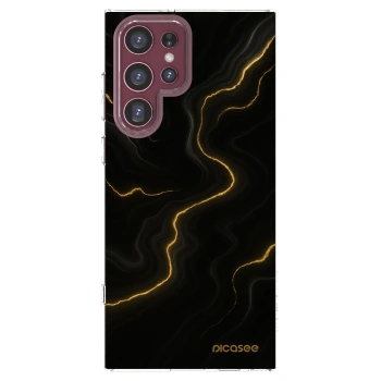 Picasee silikonowe przeźroczyste etui na Samsung Galaxy S22 Ultra 5G - Thunder