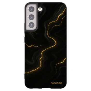 Picasee silikonowe czarne etui na Samsung Galaxy S22+ 5G - Thunder