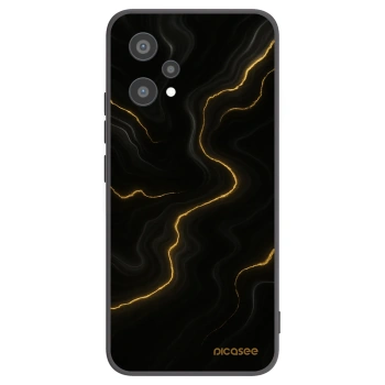 Picasee silikonowe czarne etui na Realme 9 Pro 5G - Thunder