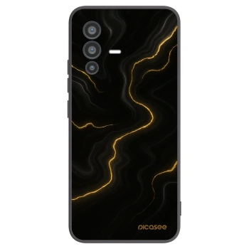 Picasee silikonowe czarne etui na Vivo V23 5G - Thunder