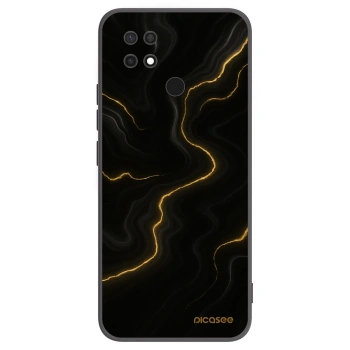 Picasee silikonowe czarne etui na Xiaomi Redmi 10C - Thunder