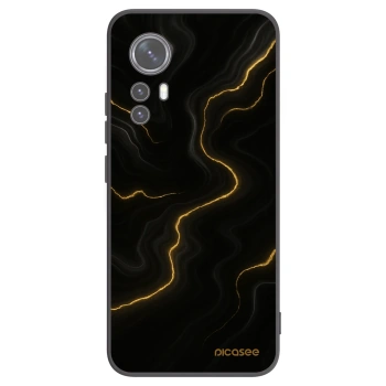 Picasee silikonowe czarne etui na Xiaomi 12X - Thunder
